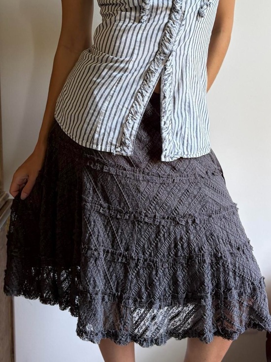 Tara Jarmon Dresses & Skirts - Tara Jarmon Lace Tiered Midi Skirt Size M
